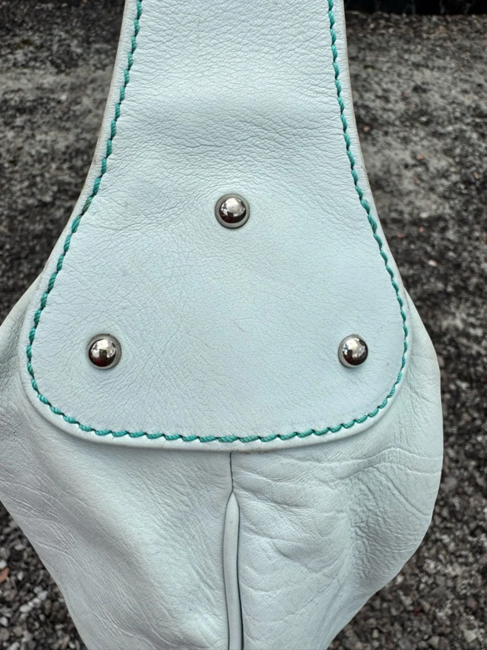 Marc Jacobs Light Mint Green Leather Hobo Bag Made in Italy Silver Hardware